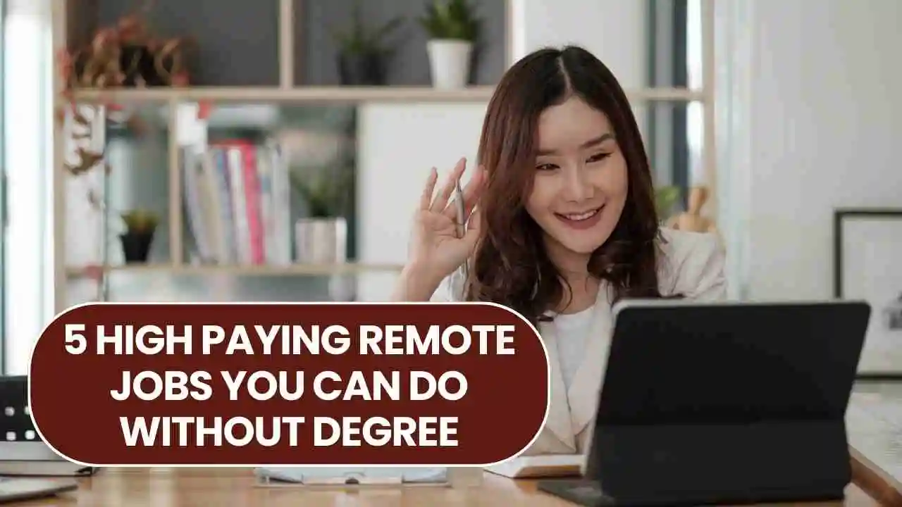 5 High Paying Remote Jobs You Can Do Without Degree