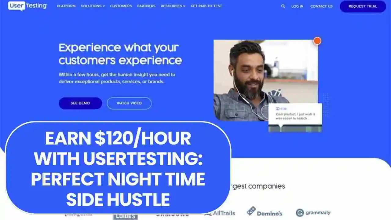 Earn $120/Hour with UserTesting: Perfect Night Time Side Hustle