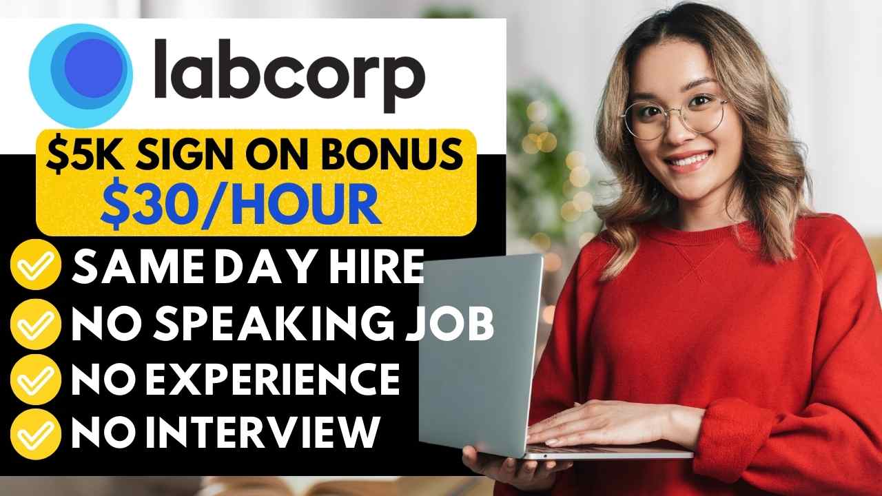 No Interview Work From Home Jobs 2024 with No Experience $5K Sign On Bonus