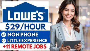 11 Remote Work From Home Jobs with No Phone, No interview 2025 Lowes Hiring