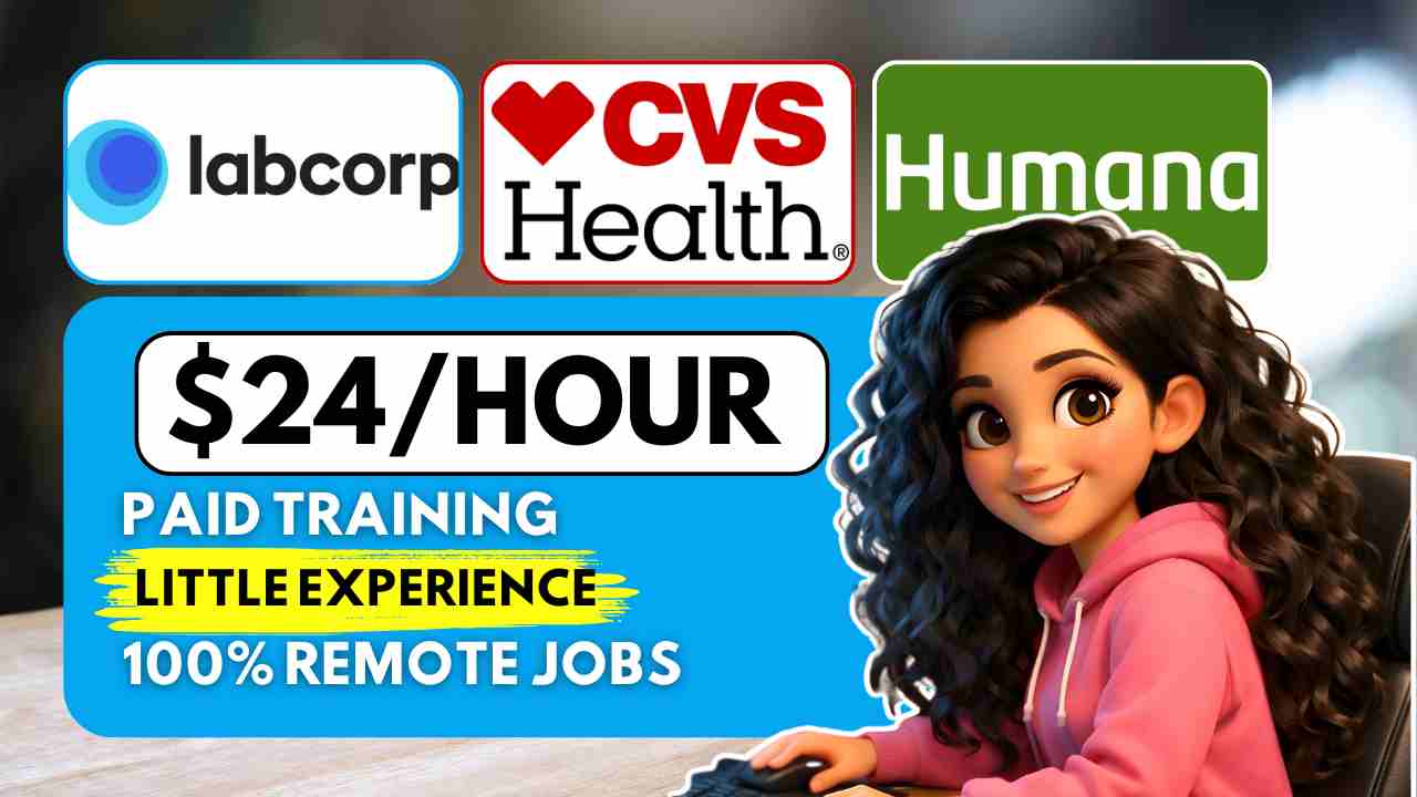 3 Remote Jobs Training Provided with Little Experience